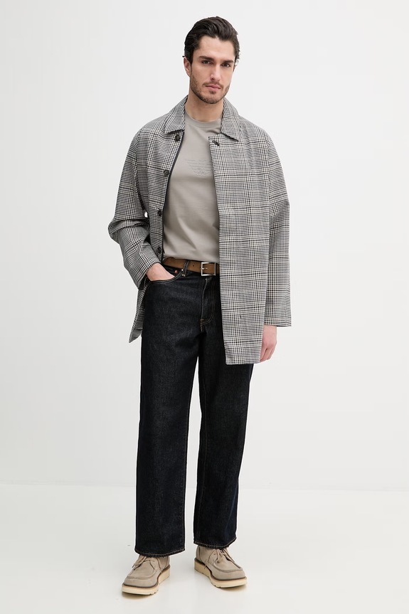 Emporio Armani pamut póló EM004583.AF13669 szürke SS26