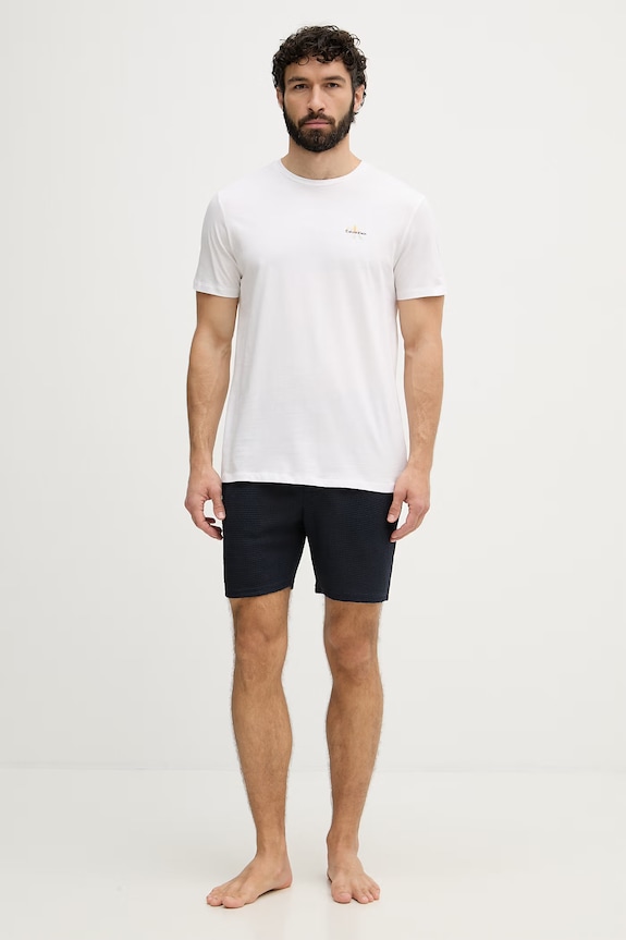 Calvin Klein Underwear lounge tričko pánske bavlnené LV00NM3022 biela SS26