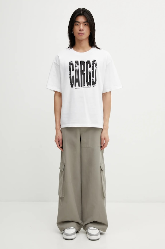 Alpha Industries t-shirt bawełniany Cargo Print 266544 biały