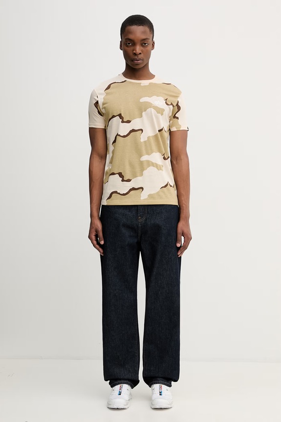 Alpha Industries Basic Small Logo T-shirt bawełniany męski 188505C beżowy
