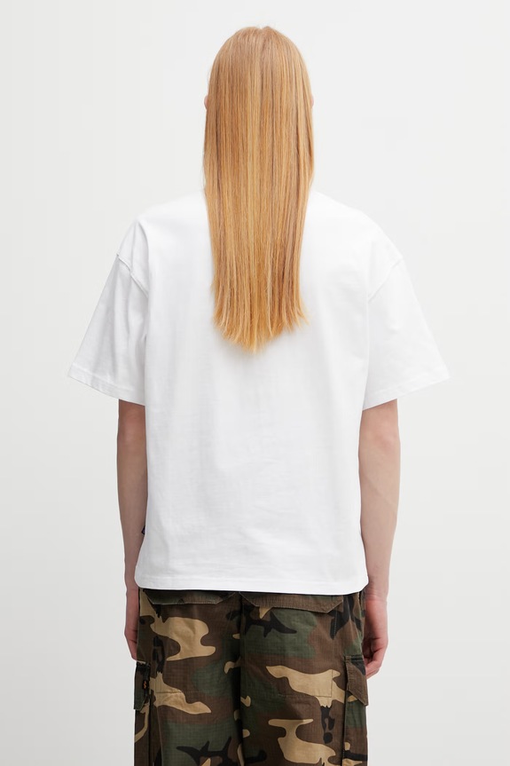 Odzież Alpha Industries Heatwave T-shirt męski bawełniany 766023 biały
