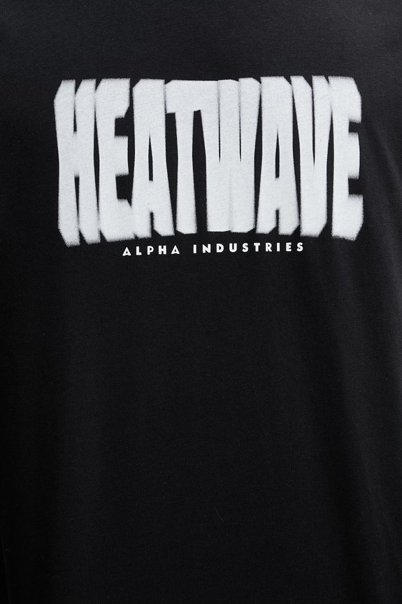 Alpha Industries Heatwave T-shirt bawełniany męski czarny 766023