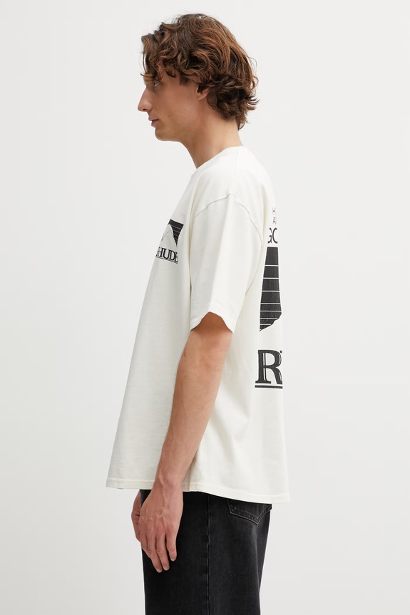 Хлопковая футболка RHUDE Moonlight Pack RHPS26TT07012 бежевый SS26
