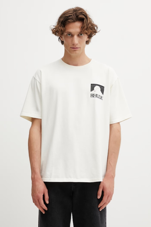 Одежда Хлопковая футболка RHUDE Moonlight Pack RHPS26TT07012 бежевый