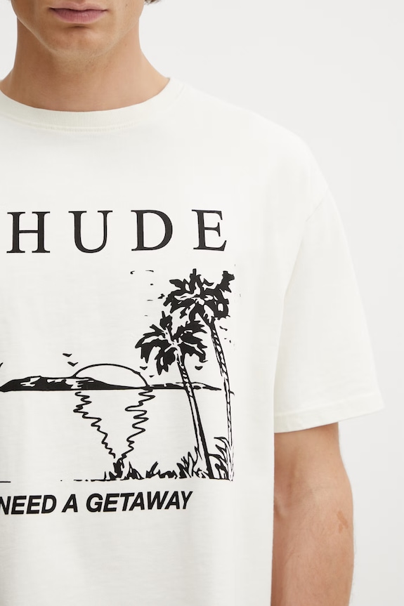 Бавовняна футболка RHUDE I Need A Getaway бежевий RHPS26TT09012