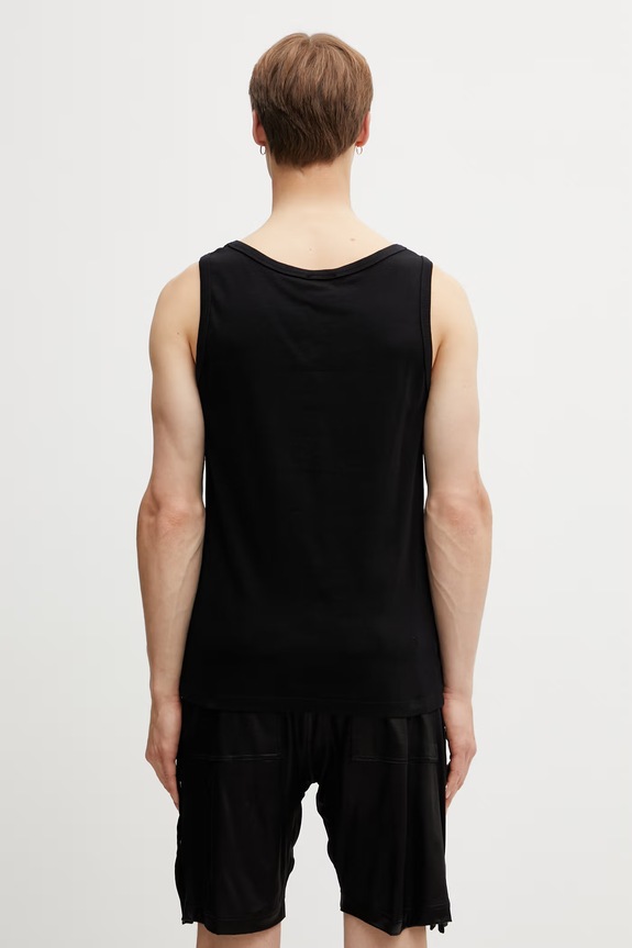 Odjeća RHUDE Logo Ribbed Tank Top top od pamuka za muškarce RHSS26TA01361 crna