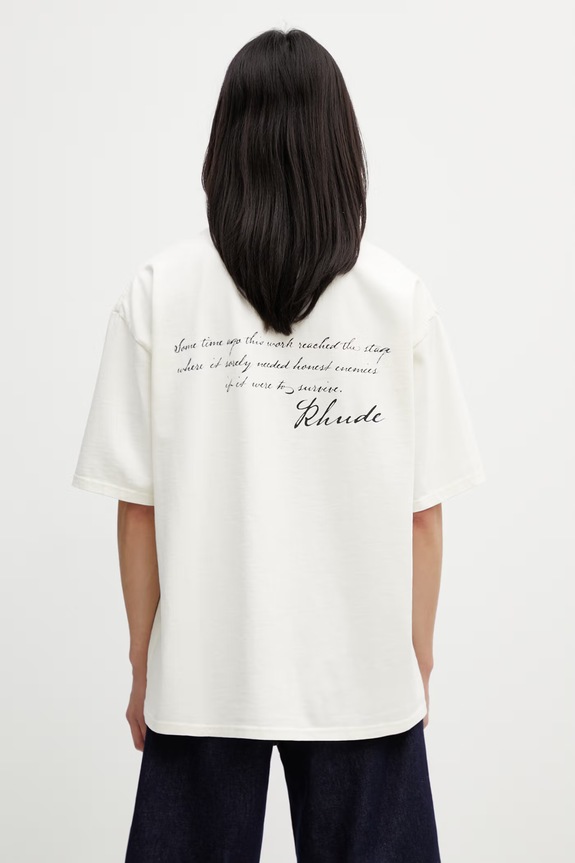 Одежда RHUDE Montenegro Morada футболка из хлопка для мужчин RHSS26TT06012 бежевый