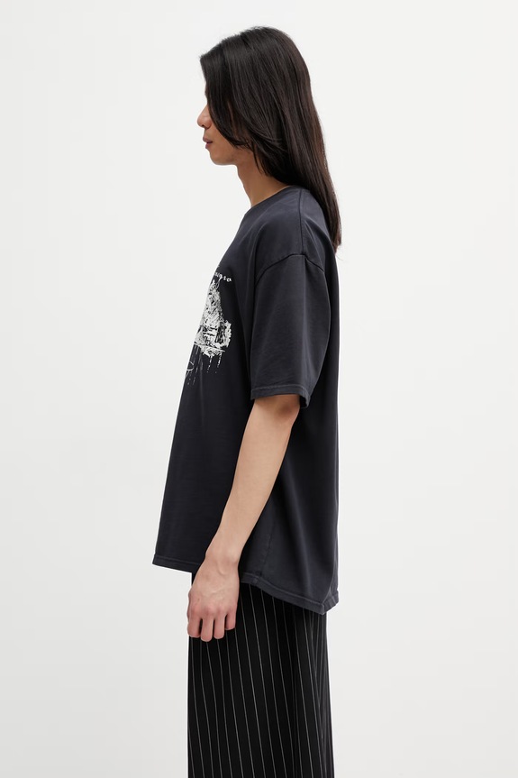 RHUDE Montenegro Morada t-shirt in cotone da uomo RHSS26TT06012 nero SS26