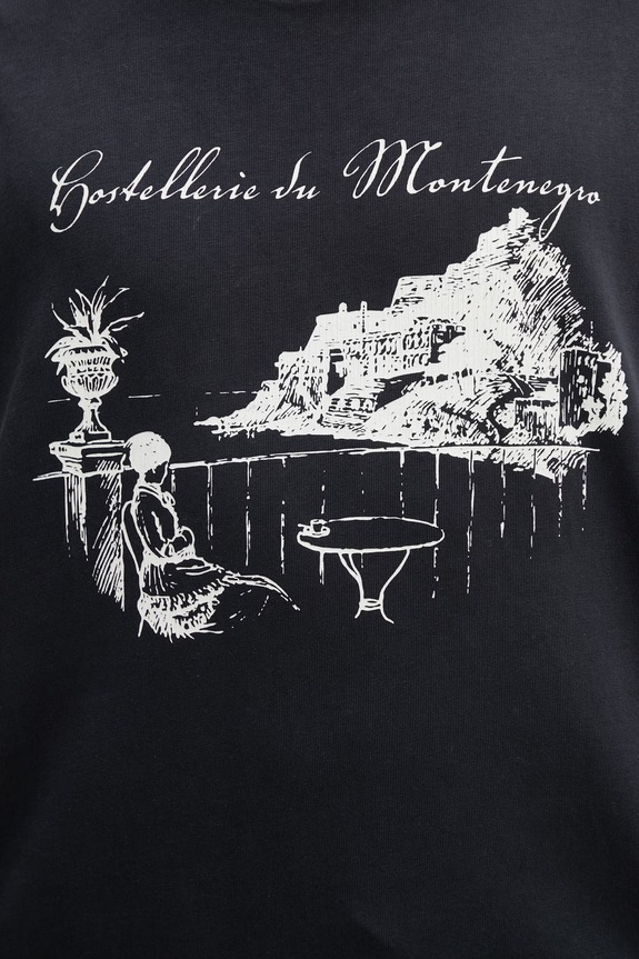 RHUDE Montenegro Morada t-shirt in cotone da uomo nero RHSS26TT06012