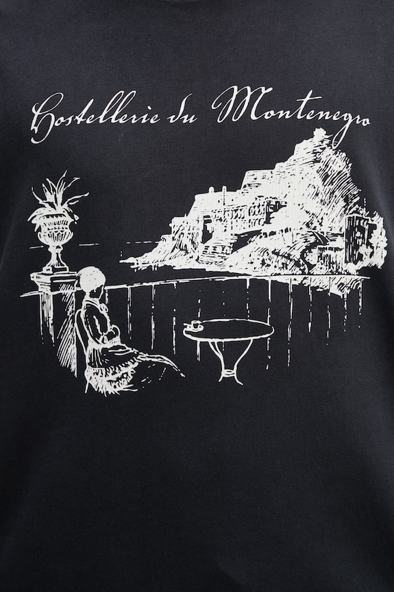 RHUDE Montenegro Morada t-shirt in cotone da uomo nero RHSS26TT06012