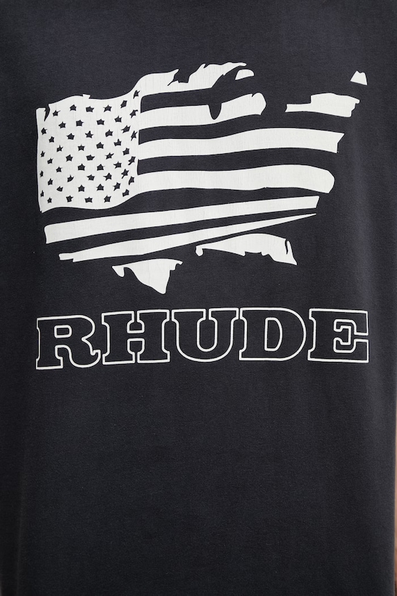 RHUDE Banner Tee t-shirt in cotone da uomo nero RHSS26TT08012