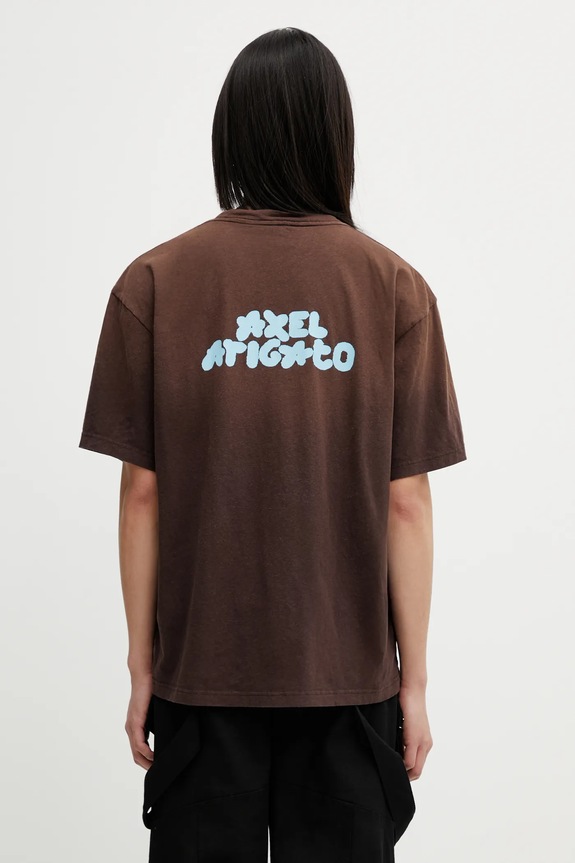 Majica kratkih rukava Axel Arigato Bubble Reverse T-Shirt relaxed smeđa A3861001