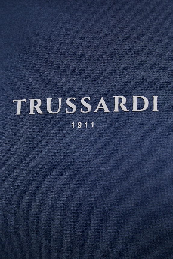 Βαμβακερό μπλουζάκι Trussardi G0308000134N σκούρο μπλε