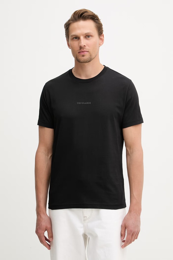 Trussardi t-shirt férfi pamut fekete G0428000094N