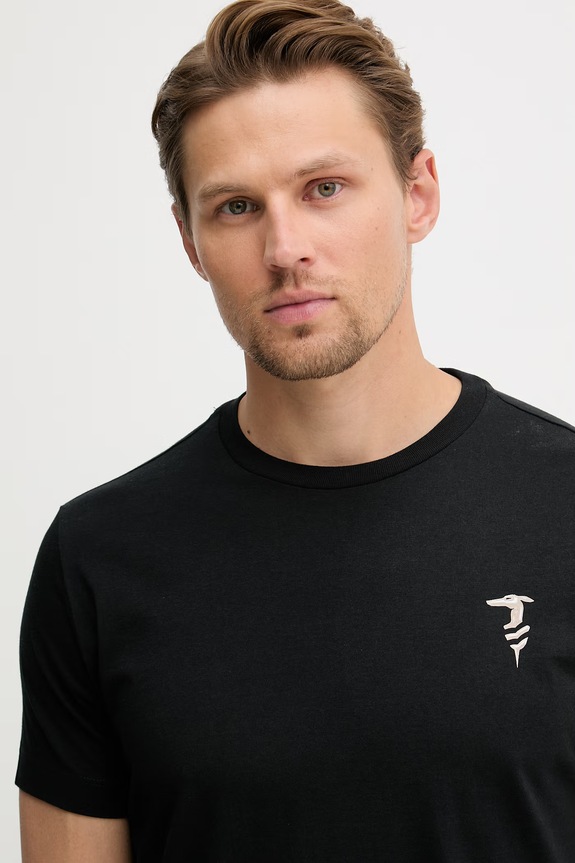 Trussardi T-shirt Ανδρικό βαμβακερό μαύρο G0568000127N