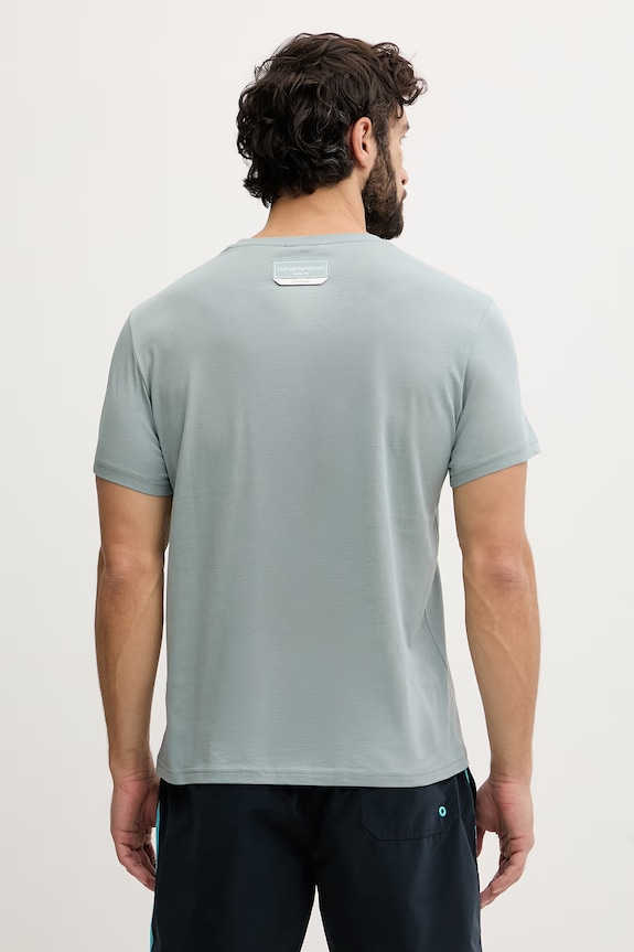 Emporio Armani Underwear pánske bavlnené tričko EM000574.AF20447 tyrkysová SS26