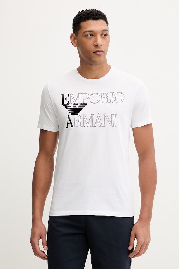 Emporio Armani Underwear pamut póló pamut fehér EM000574.AF20434