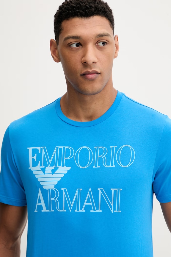 Emporio Armani Underwear pamut póló kék EM000574.AF20434
