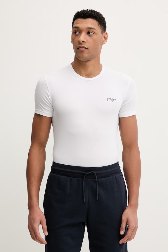 Emporio Armani Underwear t-shirt 2 db elasztánnal fehér EM001849.AF20668