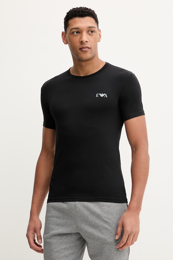 Emporio Armani Underwear t-shirt 2-pack nadruk czarny EM001849.AF20668