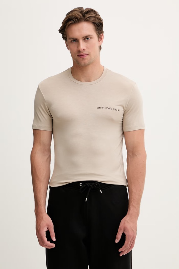 Emporio Armani Underwear футболка basic мужская с вискозой 2 шт. EM001849.AF18893 бежевый SS26