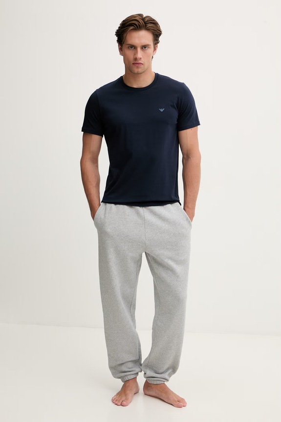 Emporio Armani Underwear T-shirt basic męski bawełniany z elastanem 2-pack EM000391.AF18881 granatowy SS26