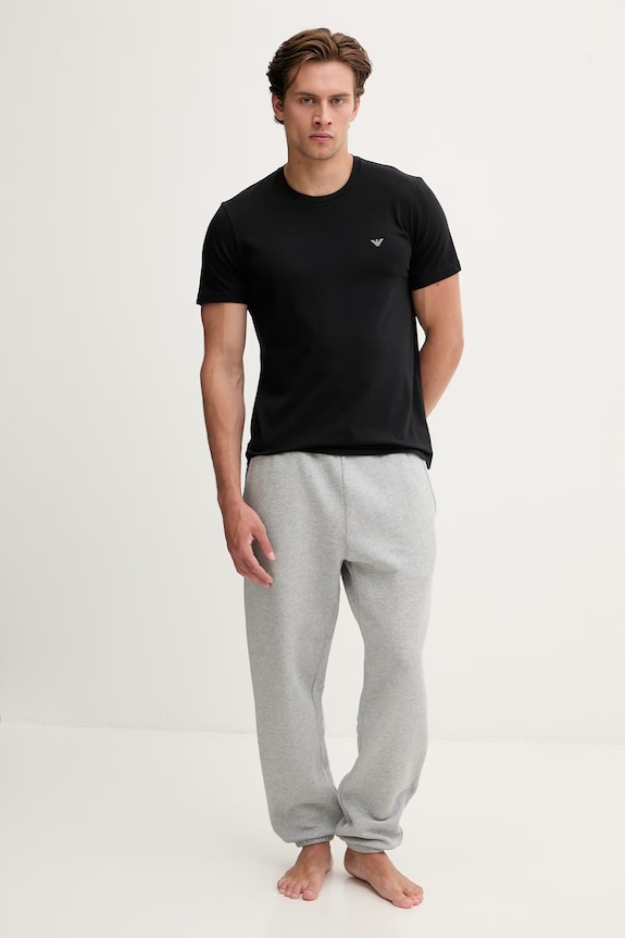 Emporio Armani Underwear T-shirt basic męski bawełniany z elastanem 2-pack EM000391.AF18881 czarny SS26