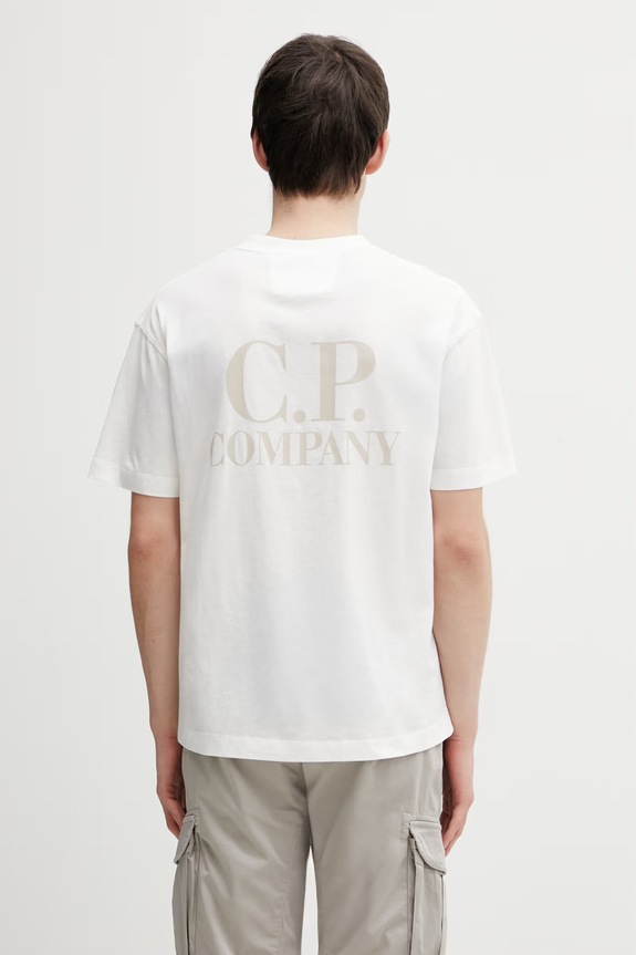 Одежда Хлопковая футболка C.P. Company 20CMTS086A005100W белый