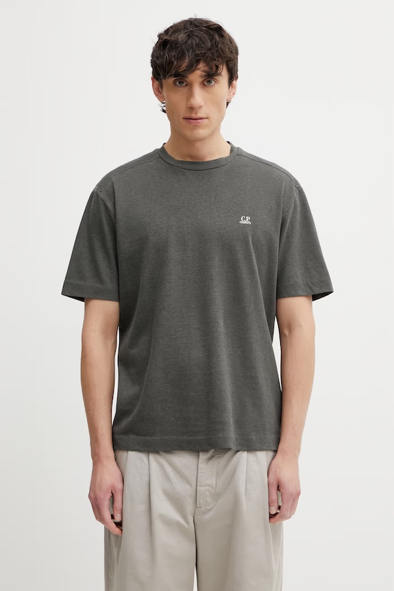 C.P. Company t-shirt męski bawełniany szary 20CMTS192A110643P