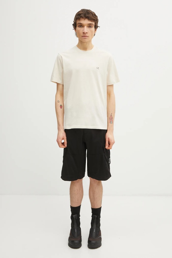 C.P. Company t-shirt bawełniany 20CMTS725A005100W beżowy
