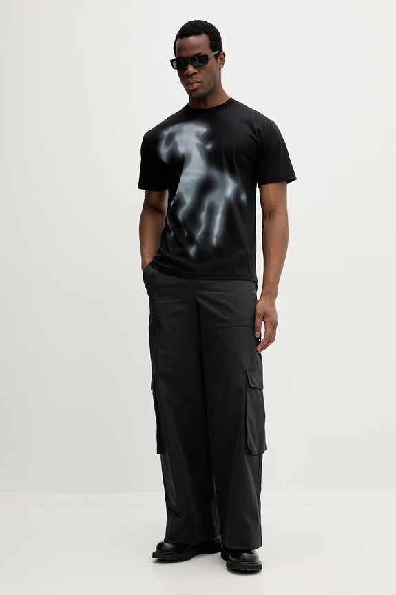 Heliot Emil t-shirt bawełniany SS26PRE.M.09.159.BLK01 czarny SS26