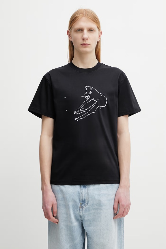 HELIOT EMIL T-shirt bawełniany męski czarny SS26.M.09.169.BLK01