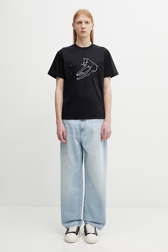 HELIOT EMIL T-shirt bawełniany męski SS26.M.09.169.BLK01 czarny
