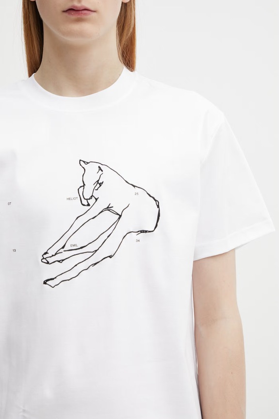 HELIOT EMIL T-shirt męski bawełniany biały SS26.M.09.169.WHT02