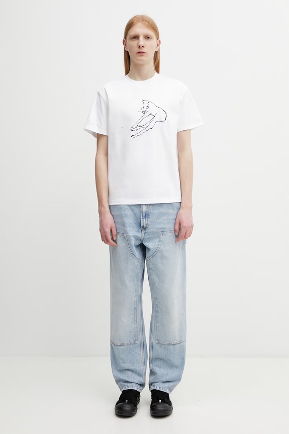 HELIOT EMIL T-shirt męski bawełniany SS26.M.09.169.WHT02 biały