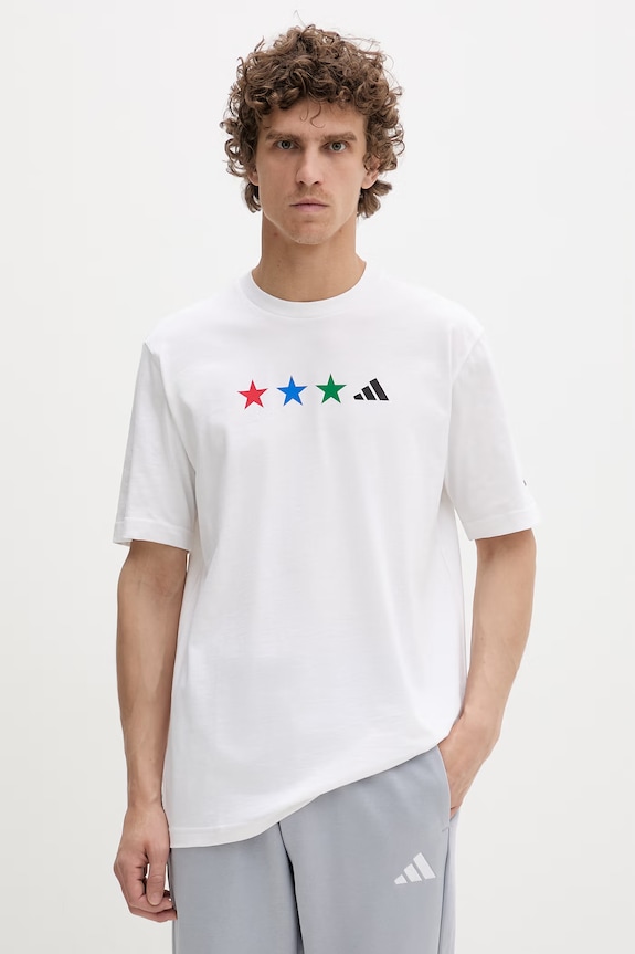 Дрехи adidas тениска мъжка от памук KB2530 бял