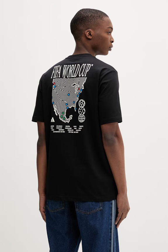 adidas tricou pentru bărbați, din bumbac negru KB2532