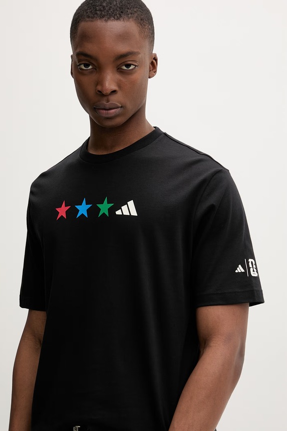 adidas tricou pentru bărbați, din bumbac negru KB2532