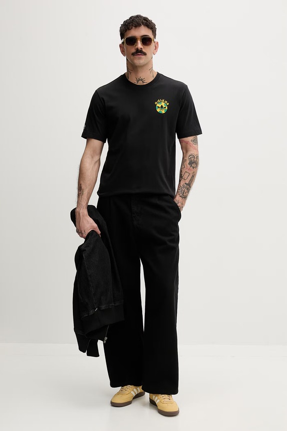 adidas Originals tričko pánske bavlnené KC7906 čierna SS26