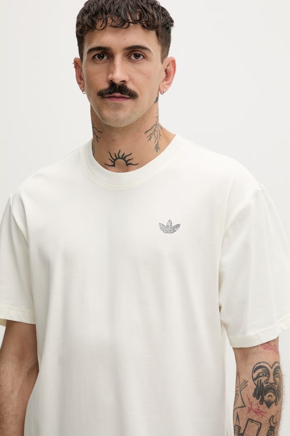 adidas Originals tričko pánske bavlnené béžová KD1430