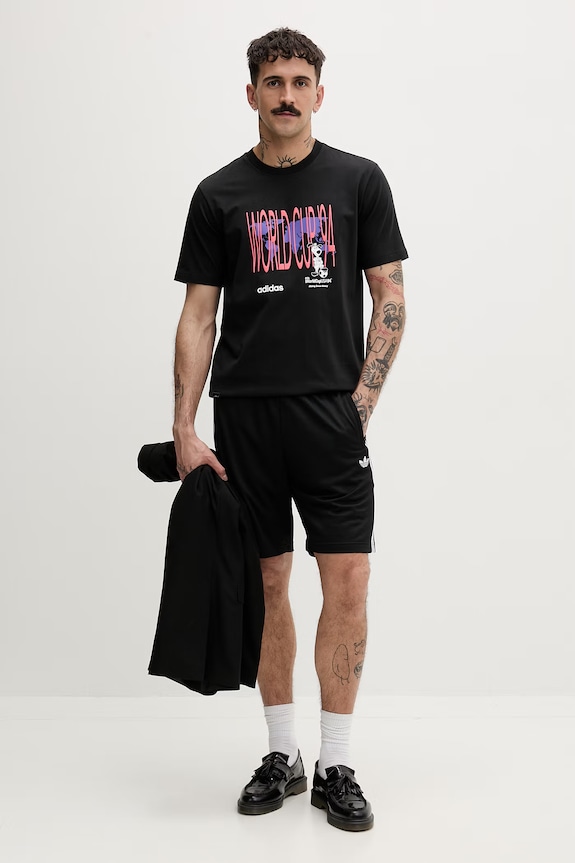 adidas Originals tričko pánske bavlnené KD1444 čierna SS26