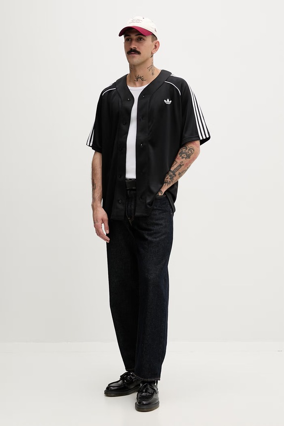 adidas Originals cămașă pentru bărbați KD4084 negru SS26