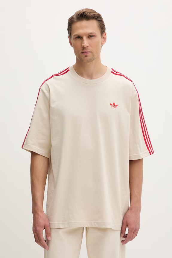 adidas Originals T-shirt męski bawełniany beżowy KE1589