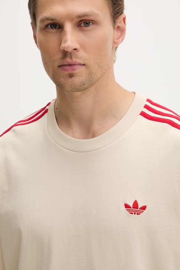 adidas Originals T-shirt męski bawełniany beżowy KE1589