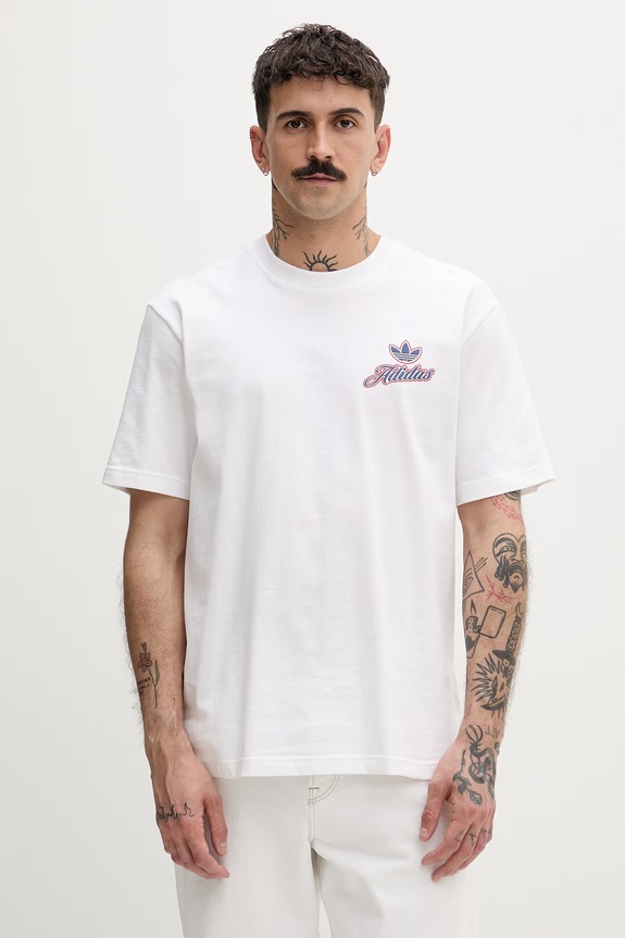 Oblečenie adidas Originals tričko pánske bavlnené KE2248 biela