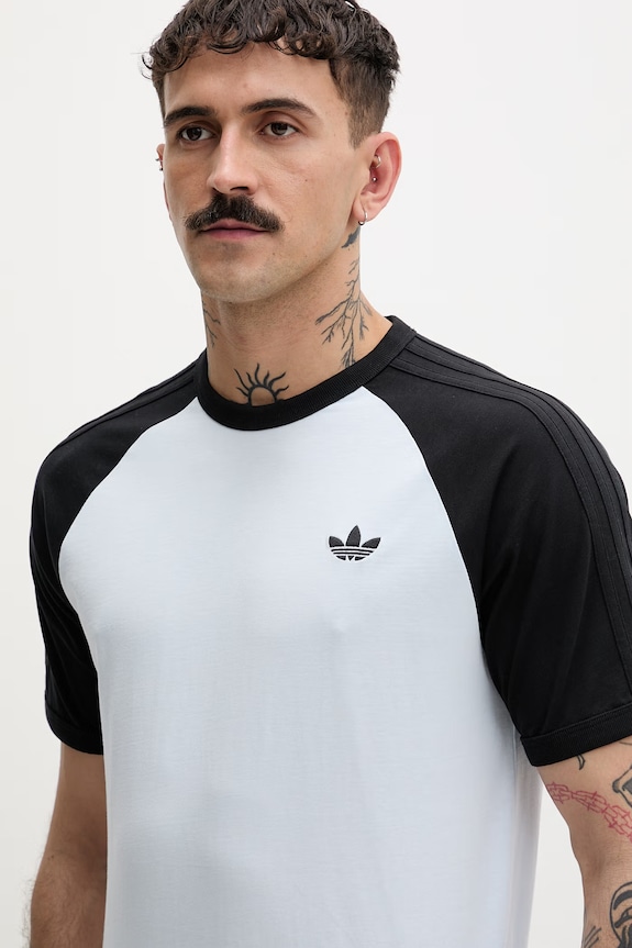 Oblečenie adidas Originals tričko pánske bavlnené KE2423 modrá