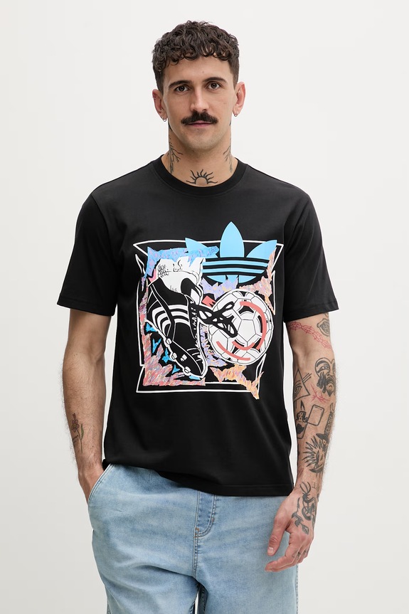adidas Originals tričko pánske bavlnené Anime čierna KE2768