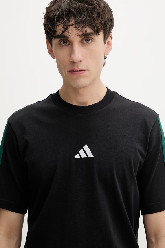 Adidas T-shirt Ανδρικό βαμβακερό μαύρο KE5604