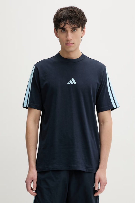 adidas t-shirt Ανδρικό βαμβακερό σκούρο μπλε KE5605