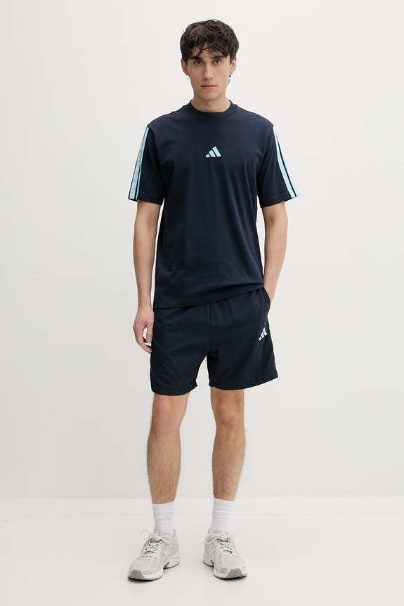 adidas t-shirt Ανδρικό βαμβακερό KE5605 σκούρο μπλε SS26